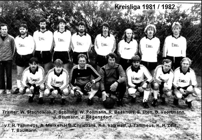 1. Mannschaft Kreisliga Saison 1981/ 82