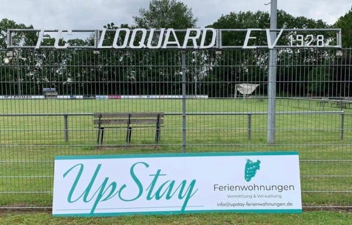 UpStay Ferienwohnungen ist ab sofort neuer Partner von unserem FC Loquard. FCL-Bild: Florian Harberts
