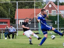 FCL-Stürmer Hauke Potinius lieferte eine läuferisch und kämpferisch starke Partie, belohnte sich jedoch nicht mit einem verdienten Treffer. FCL-Bild: Reiner Poets