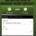 Das für den heutigen Sonntag geplante Ostfrieslandliga-Spiel unserer Loquarder bei Ostfrisia Moordorf fällt aus.
