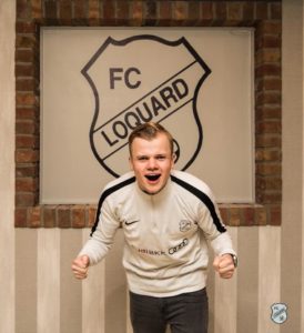 Die Jubelpose im FCL-Gewand steht ihm schon: FCL-Neuzugang Marlon Alberts FCL-Bild: Reiner Poets