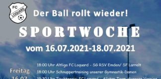 Für jeden etwas dabei: Das Sportwochen-Programm von unserem FCL. Grafik: Mirko Weets und Thorsten Zeiß