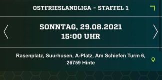 Für unsere Männer geht es anlässlich der ersten englischen Woche der laufenden Spielzeit am kommenden Sonntag nach Suurhusen.