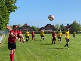 Formschön: Patrick Ites, Routinier unserer Zweiten, beim Einwurf. Bild: Bianca Hecken