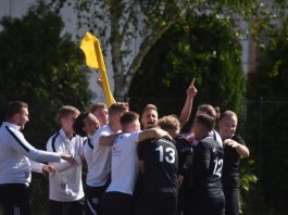 Nach dem 2:0 kannte der Jubel unserer Mannen keine Grenzen mehr. Foto: Reinhold Packeisen
