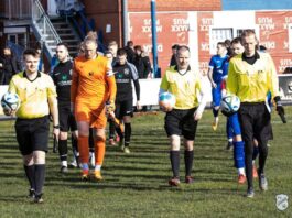 Beim Tabellenführer der Ostfrieslandliga, BW Borssum, unterlagen unsere Mannen trotz ansprechender Leistung mit 4:0 (1:0). FCL-Bild: Reiner Poets