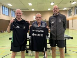 Lassen künftig für unseren FCL die Bälle fliegen: Jörn Müller (links) und Karl-Heinz Zeiß (Mitte) - auch zur Freude von Ulrich Folkerts (rechts).