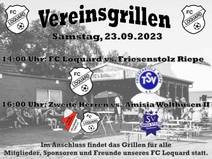 Zu einem echten Ankerpunkt im Veranstaltungskalender unseres FC Loquard entwickelte sich in den letzten Jahren das FCL-Vereinsgrillen. FCL-Grafik: Thorsten Zeiß